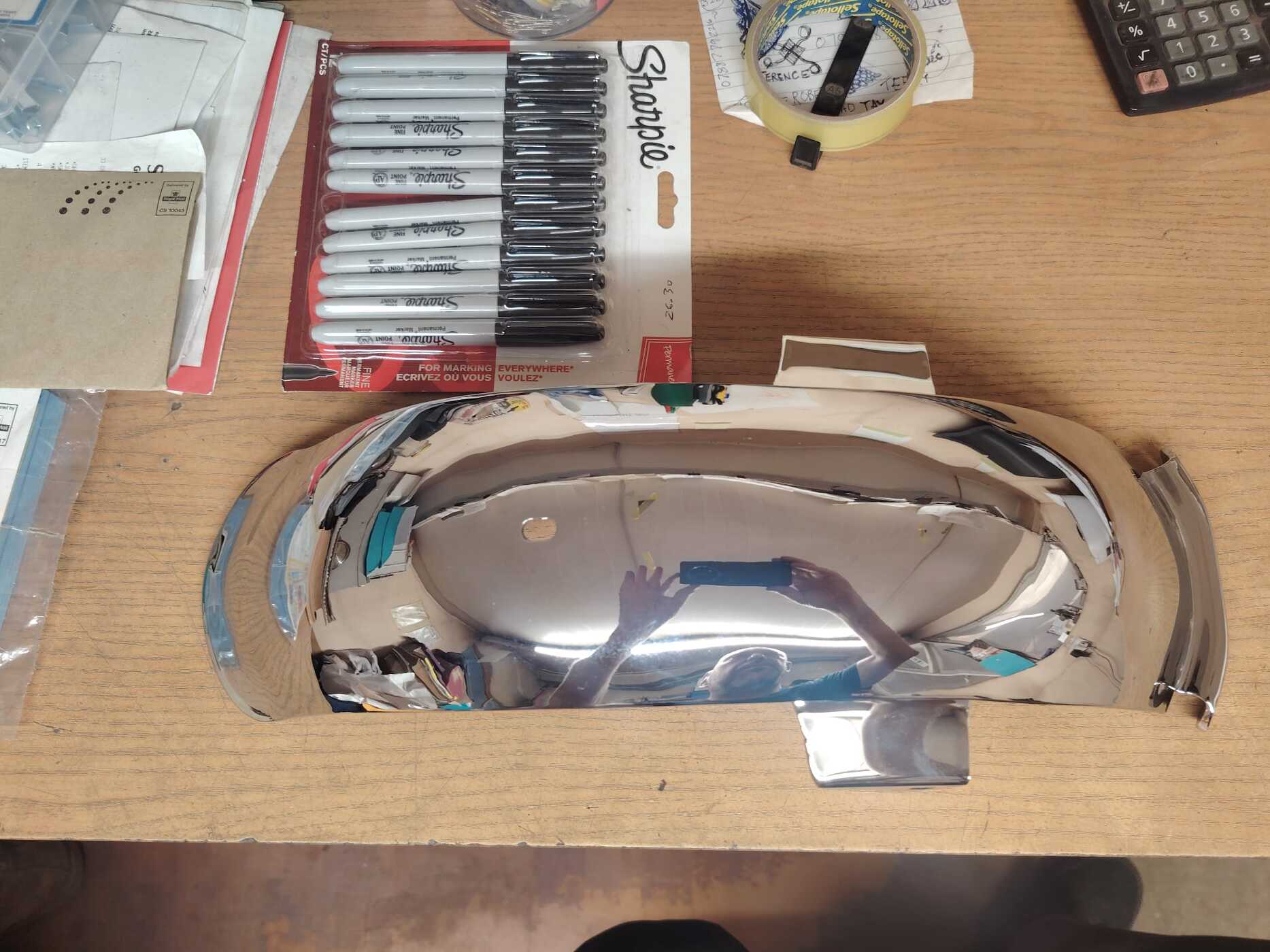 Honda Monkey bike mudguard repaired and re-chromed