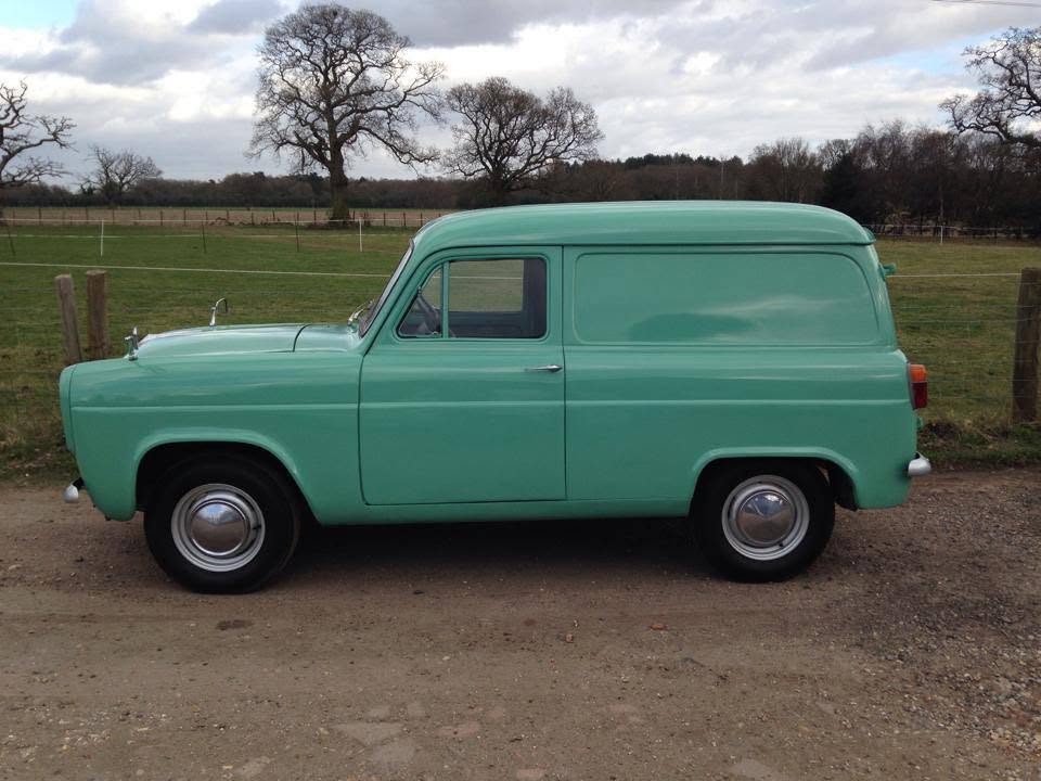 Restored Ford Thames 300E van in green